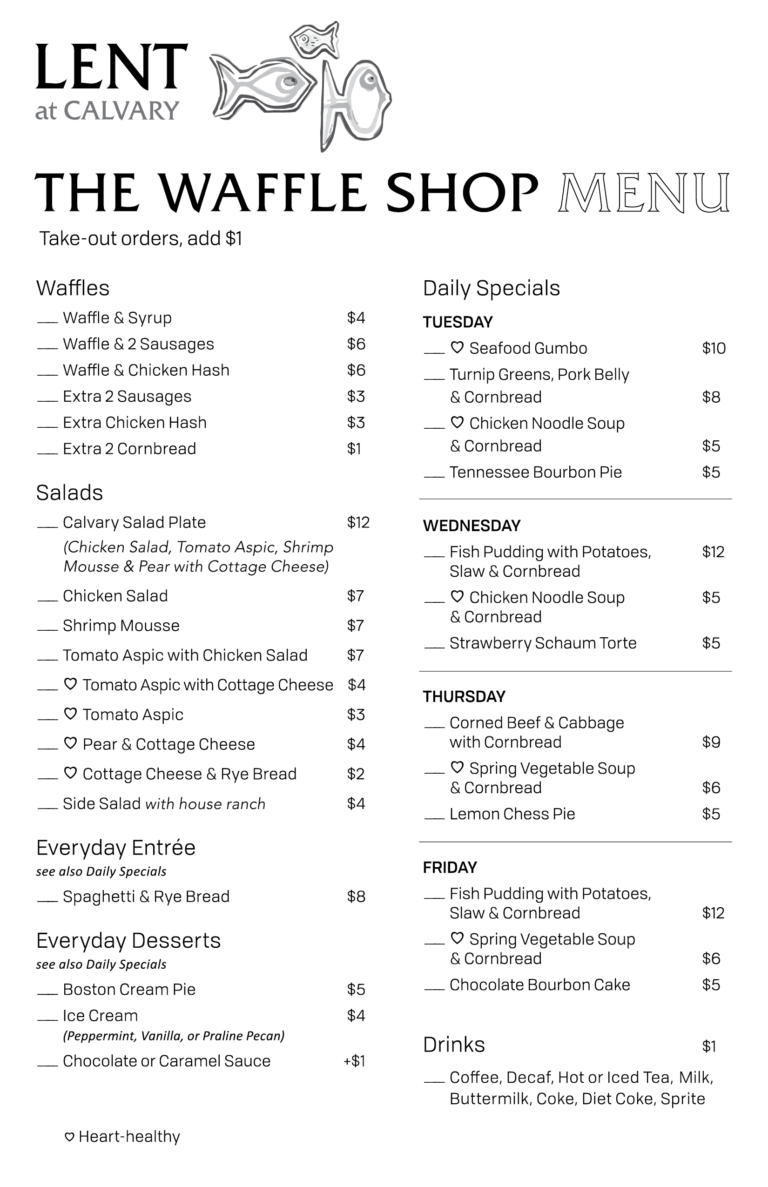 Waffle Shop Calvary Episcopal Church